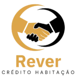 Logótipo com aperto de mão e texto "Rever Crédito", símbolo de confiança na renegociação do crédito habitação